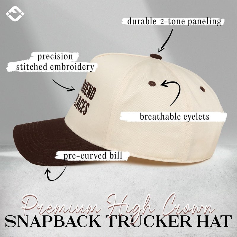 Funky Junque Vintage Canvas Snapback Hat - Adjustable 2 Tone Cap for Men Women - Put It On My, Cowboy, Girl Dad, Funny - Image 4